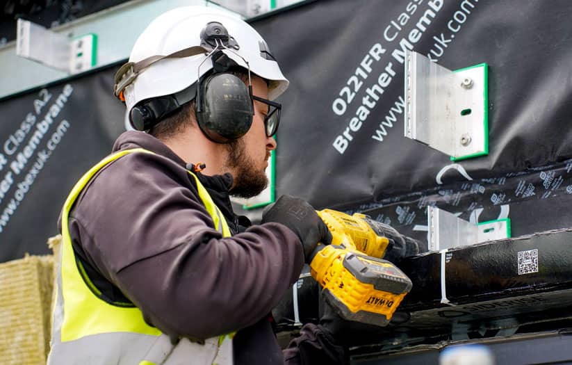 installing facade