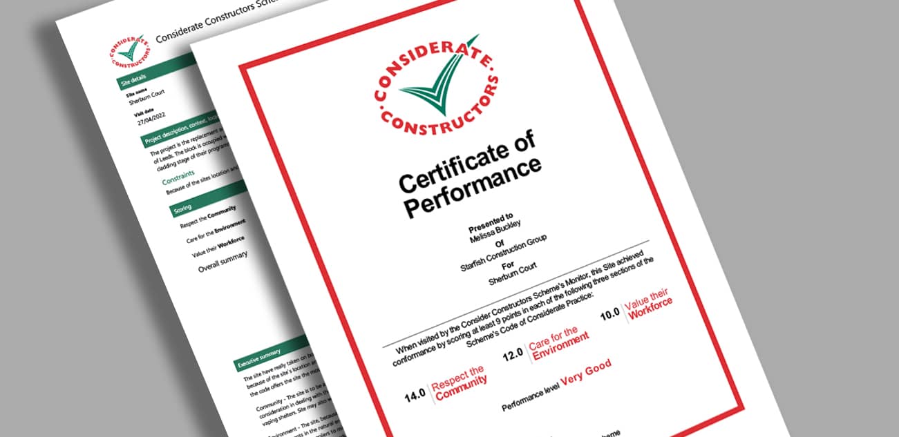 certificate performance banner
