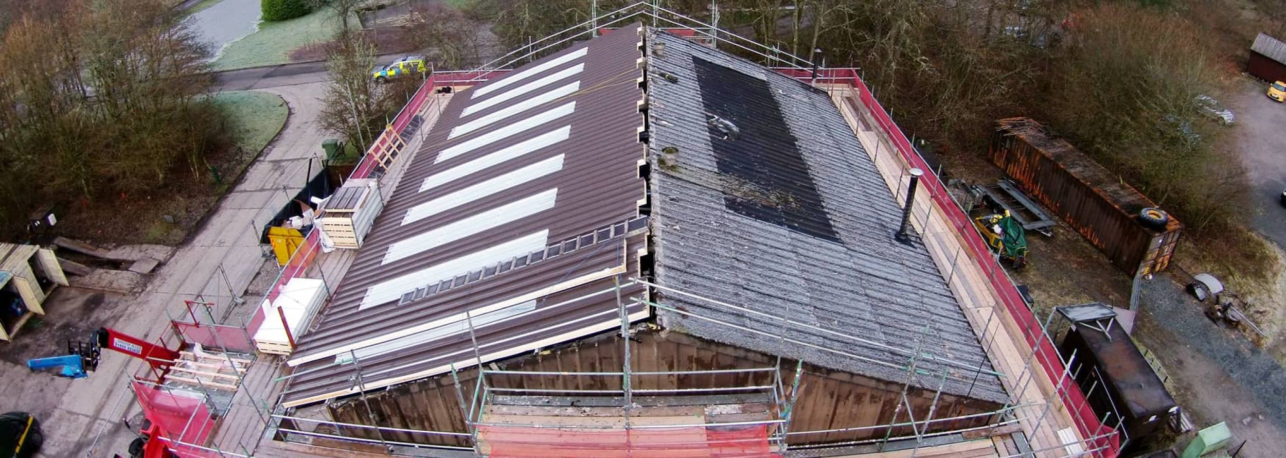 View of multi-storey buildings from a very low perspective