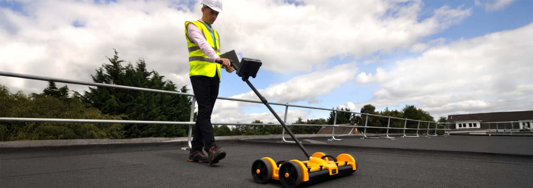 Starfish Construction employee carrying out a comprehensive investigative roof survey.