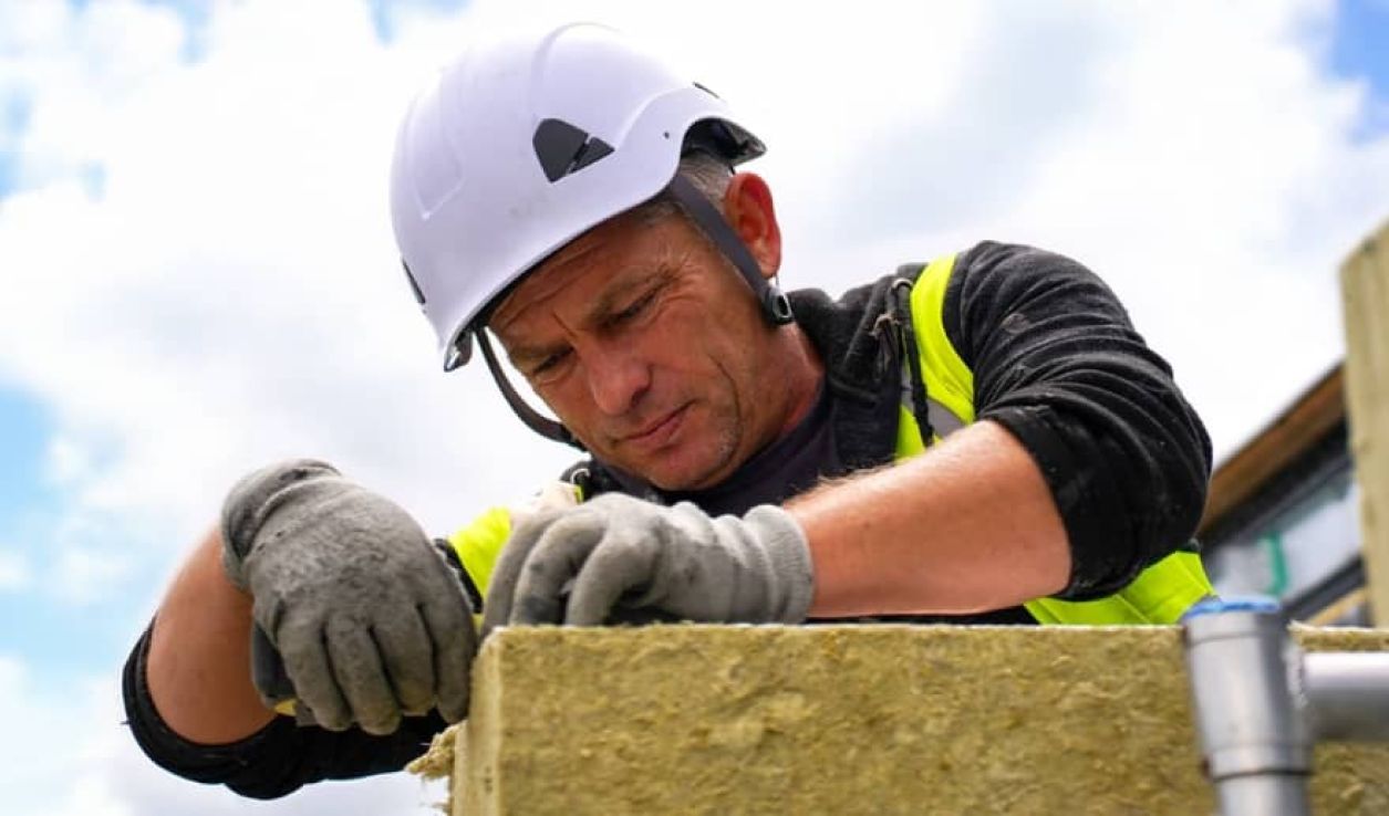 St Georges Island high rise flats with new facade