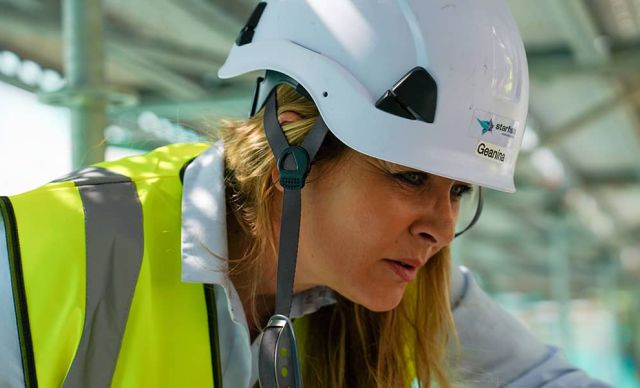 Starfish Construction specialist carrying out an inspection on site