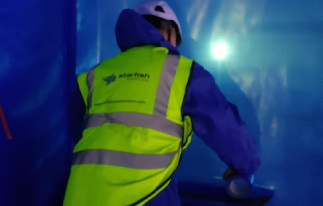 SEAS setting up for licensed asbestos removal