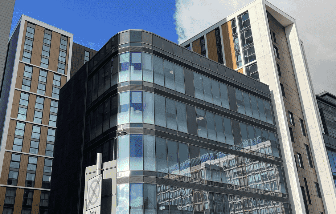 warwick house apartment block with balconies